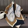 Spring and Summer New Elegant Creative Chain Letter 91CM Square Scarf High-end Korean Scarf Going Out Windproof Shawl