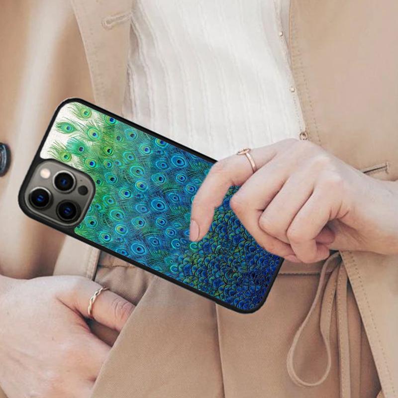 Peacock Feathers Magnetic Phone Case For APPLE iPhone 17 Air 16 14 13 12 Pro Max 15 Plus Wireless Charge With MagSafe Cover