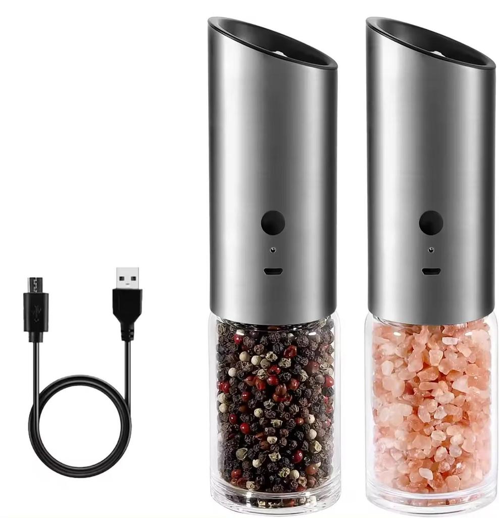 Adjustable Transparent USB Rechargeable Electric Pepper Grinder