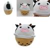 Cute And Cuddly Pearl Milk Tea Cow Plush Toy And Pillow