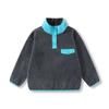 Kids Color Block Pullover Sweatshirt with Zipper and Mid High Collar, Loose Fit Casual Top