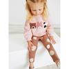 New Children's Clothing Set for Girls, Cute Pink Children's Sweatshirt, Autumn Outfit, Long Pants Two-Piece Set, Baby Cartoon Bear Trendy