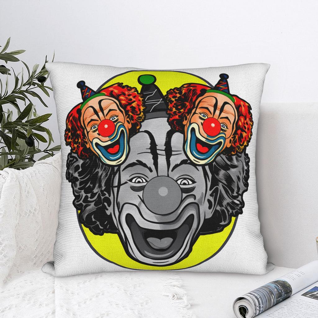 Funny Clowns BBozoeds Pillow Case Graphic Pillow Cover Novelty Cushion Cover For Sofa Home Decor