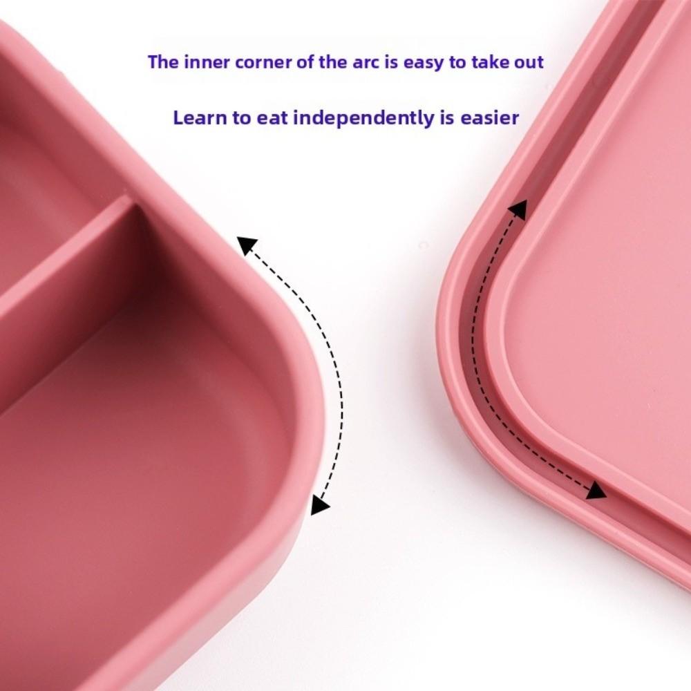 700/1300ml 3 Gird Lunch Box Divided Leakproof Baby Food Container BPA Free Silicone Microwave Oven Lunch Box Office Worker