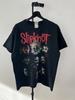 Vintage Slipknot Oficjalny T-shirt z grafiką z trasy Czarny Rozmiar L Koszulka Unisex