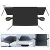 Snow Protector Universal Car Windshield Cover Thick Anti-Frost Sun Shade with Easy Install Shield Magnets & Reflective Strips All Season Protection