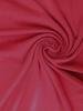 Plus Size Damen Einfarbiges Kleid Sexy Deep V Kurzarm Langer Rock