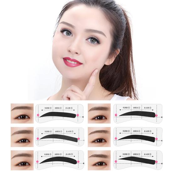 1 Set Eyebrow Stencil Sticker Disposable Brow Shaper Drawing Guide Tools DIY Women Beginner Eyebrow Shaping Template