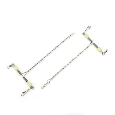 10pcs Durable Luminous Beads Fishing Swivel T-shaped Stainless Steel Balance Fishing Swivel Fishing Tackle Freshwater Fishing