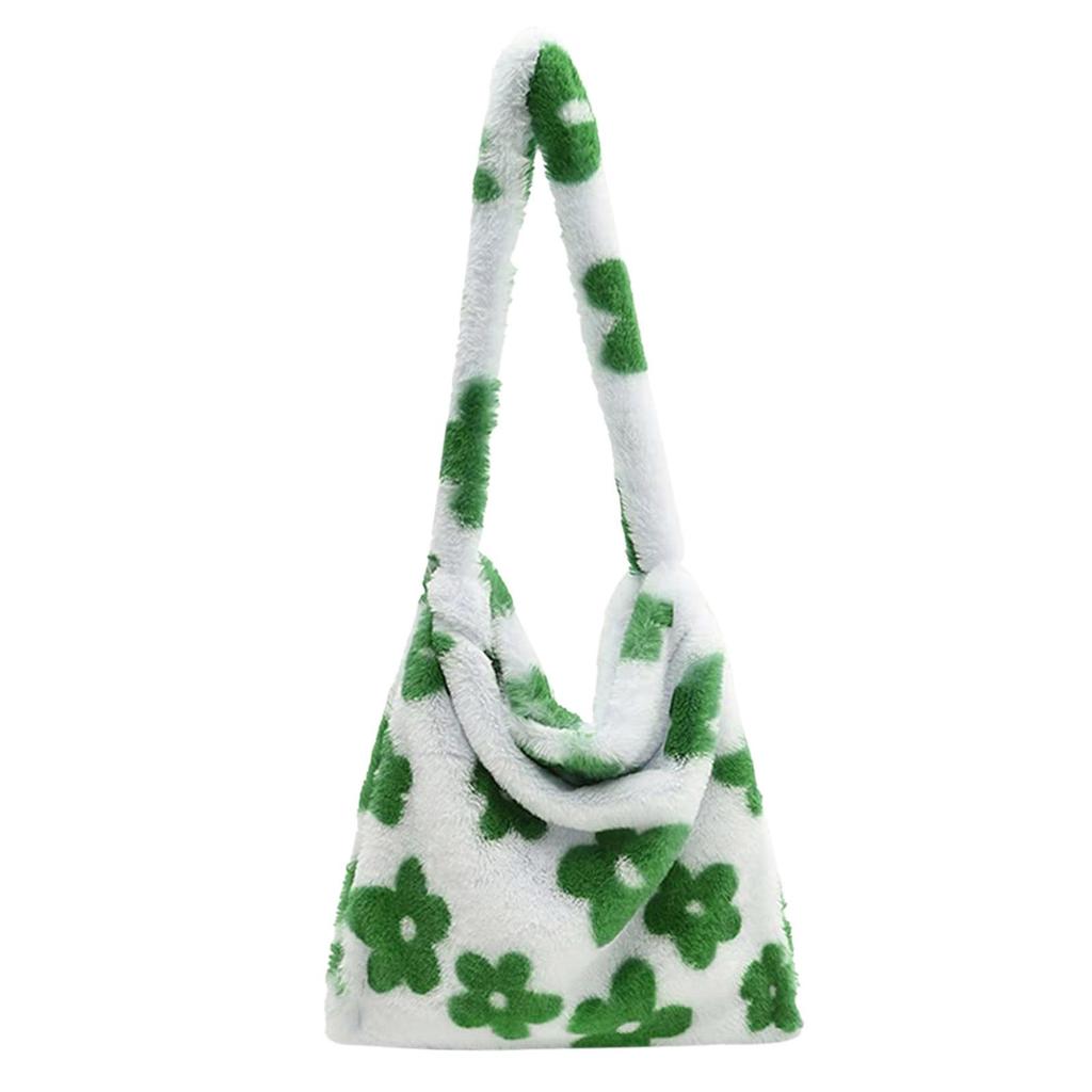 fluffy flower tote bag