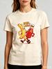 Unisexs Womens Funny Fries  Ketchup TShirt Cartoon Graphic Casual Cotton Streetwear Tee