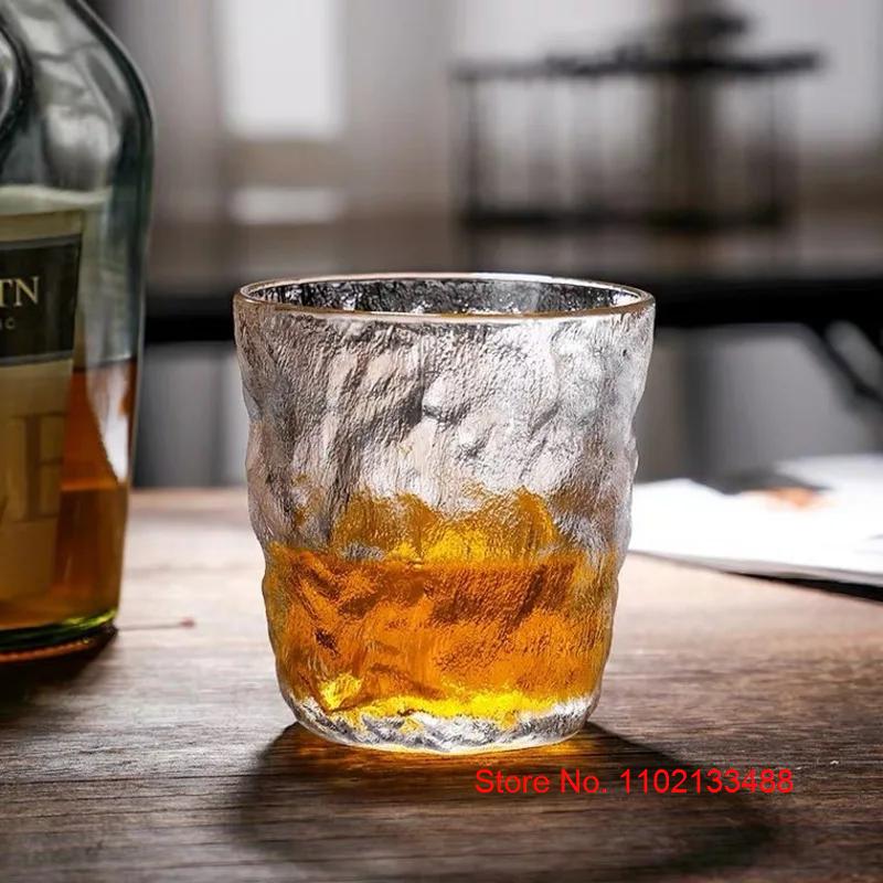 Glacier Whiskey Glass Gift Box Old-fashioned Crystal Wine Cup Retro Chivas Rock Tumbler Snifter Japan Whisky Glasses For Testing
