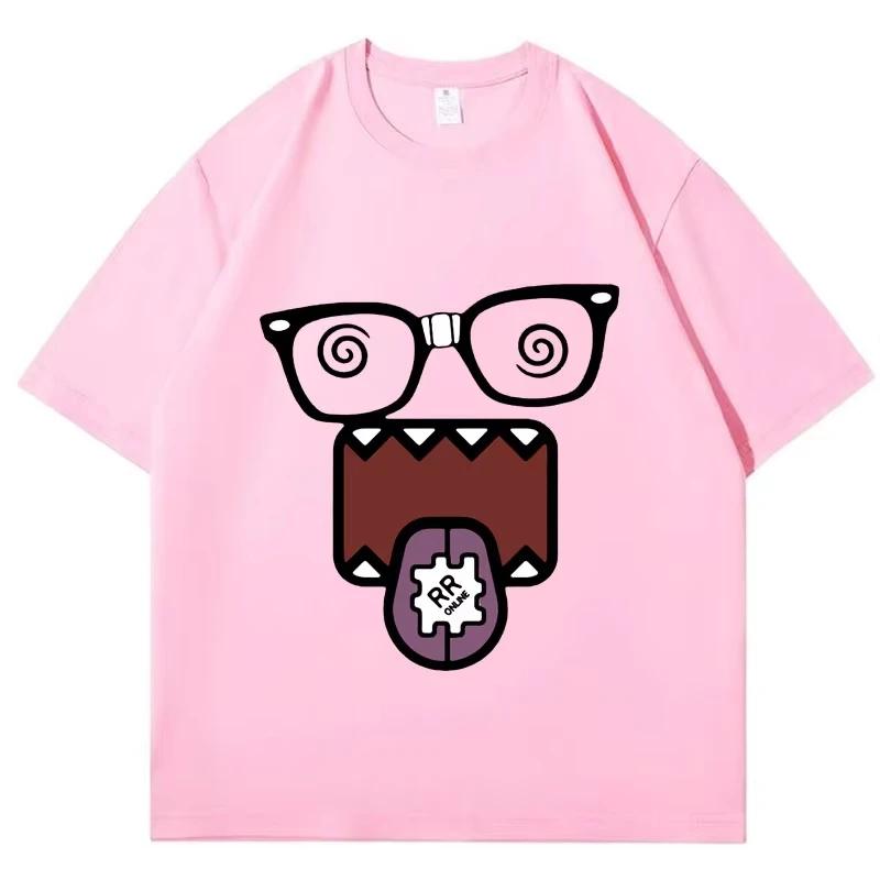 Domo Kun Roliga Meme T-shirts Herr Damkläder Klassiska Casual T-shirts Kortärmade Sommar T-shirt Toppar Streetwear