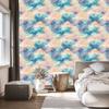 Watercolor Galaxy Wallpaper Turquoise and Cream for Living Room and Bedroom 50x1000