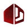 Red ABS Carbon Fiber Seat Console Button Cover Fit For Mercedes-Benz Class W204