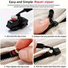 Xiaomi 6pcs Zipper Repair Kit with Detachable Pulls & Sliders for Bags, Jackets, Shoes, No-Tools Needed
