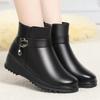 Women's Lightweight Comfortable Thick Soles Winter Warm Cold Padded Snow Boots Non-slip Wear Outdoor Leisure Sports Fur One Leather Shoes