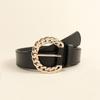 Stylish Buckles Belt Ladies Western Styles Waist Belt Durable Leather Waistband for Versatiles Styling