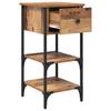 Nightstand with Drawers Brown 33.5 X 36 X 70 Cm Engineered Wood