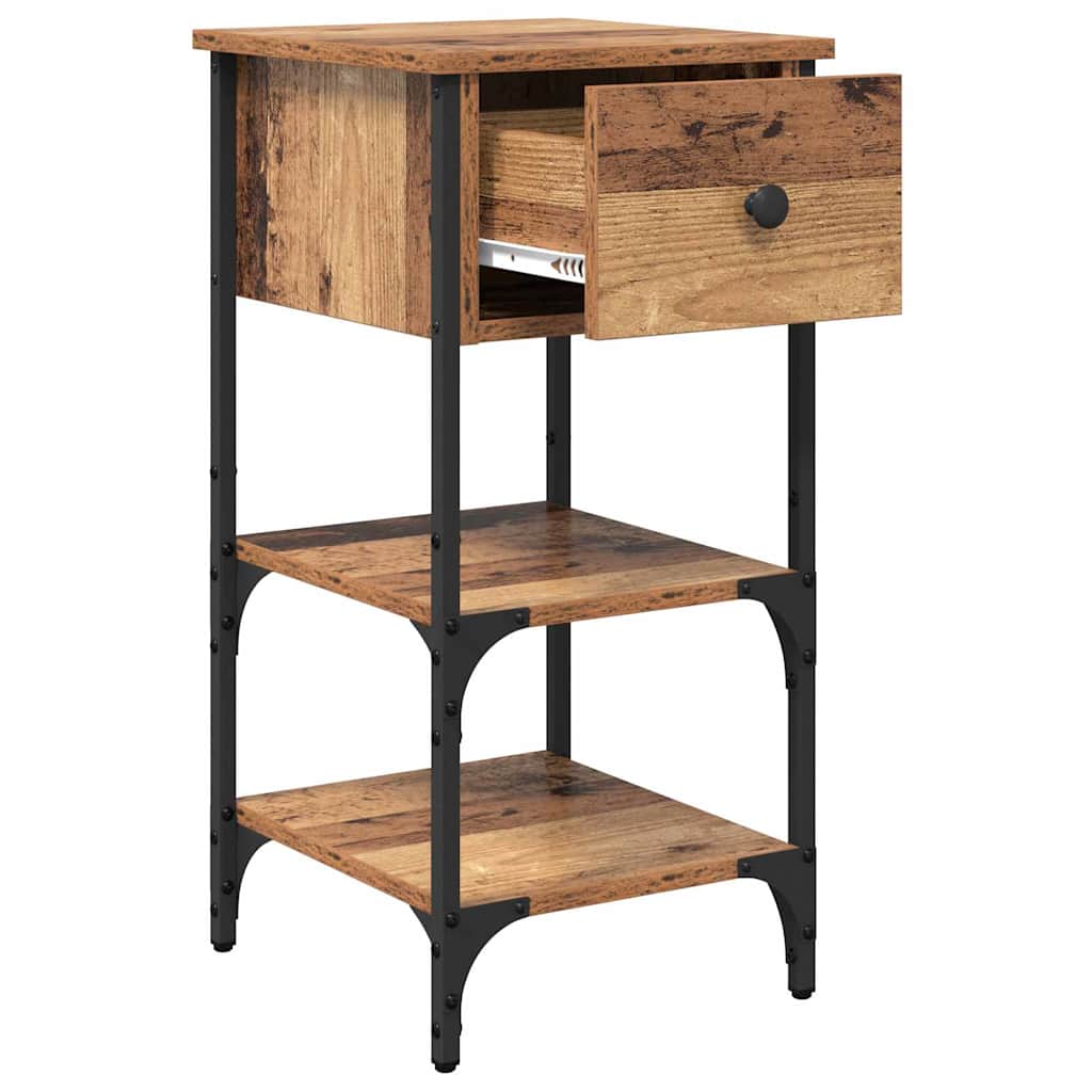 Nightstand with Drawers Brown 33.5 X 36 X 70 Cm Engineered Wood