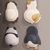 Pet-Themed Soft Rubber Anti-Collision Door and Wall Pad - Penguin & Panda Design