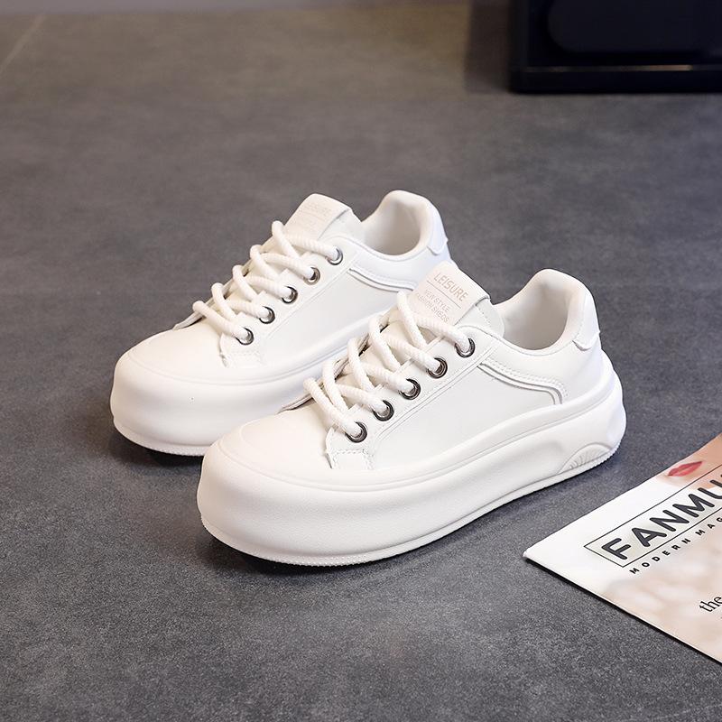 

Осенние маленькие белые туфли женские новые корейские версии женских студенческих спортивных кроссовок на платформе повседневная обувь женская 35 бежевый