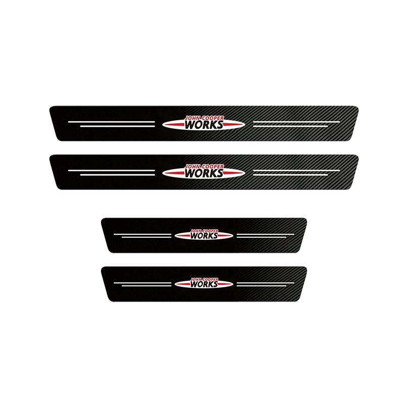 Hochwertiger Carbonfaser Auto Türschwellenschutz Aufkleber Für Mini Cooper JCW Works R56 R50 F54 F55 F56 F57 F60 R52 R53 R55 R57