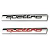 Quat Tro Logo Metal Car Trunk Tail Emblem Badge Sticker Decor for A4L A6L