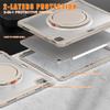 For iPad Air 13 (2025)/(2024)/Pro 12.9 (2022)/(2021)/(2020)/(2018) Case Rotary Kickstand PC+TPU+Silicone Tablet Cover