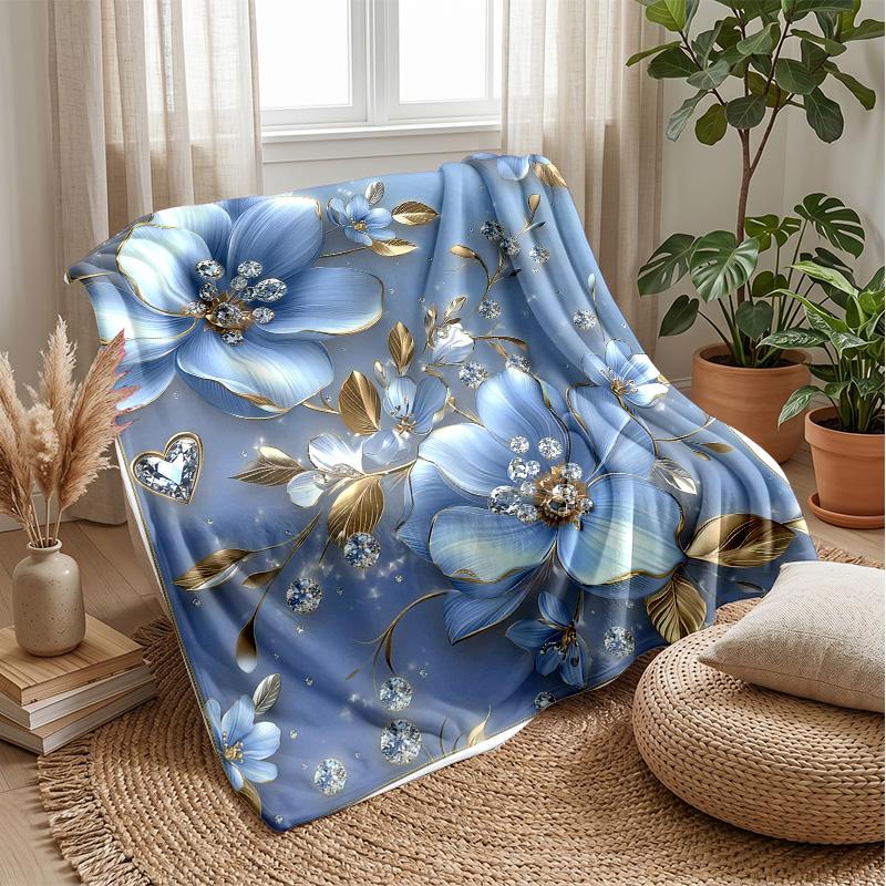 

Cotton Butterfly Garland blanket Personalized Name Flannel Blanket Soft Cozy Plush Throw for Sofa Bed Lightweight Home Decor 75x90cm