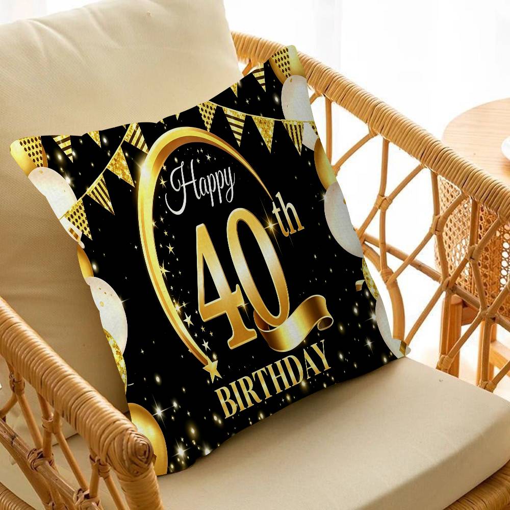 18 21 30 40 50 60 70 80 90th Anniversary Party Cushion Cover Car Throw Pillow Case For Sofa Car Christmas Gift
