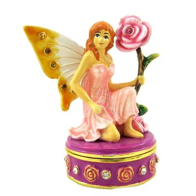 [P9439] - Jewelry Box 'Fairy Dreams' Pink Purple - 70x55 Mm
