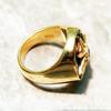 Golden Royalty Star With Stones Ring Europe Fine Jewerly For Women Autumn Lucky Gift In   Copper