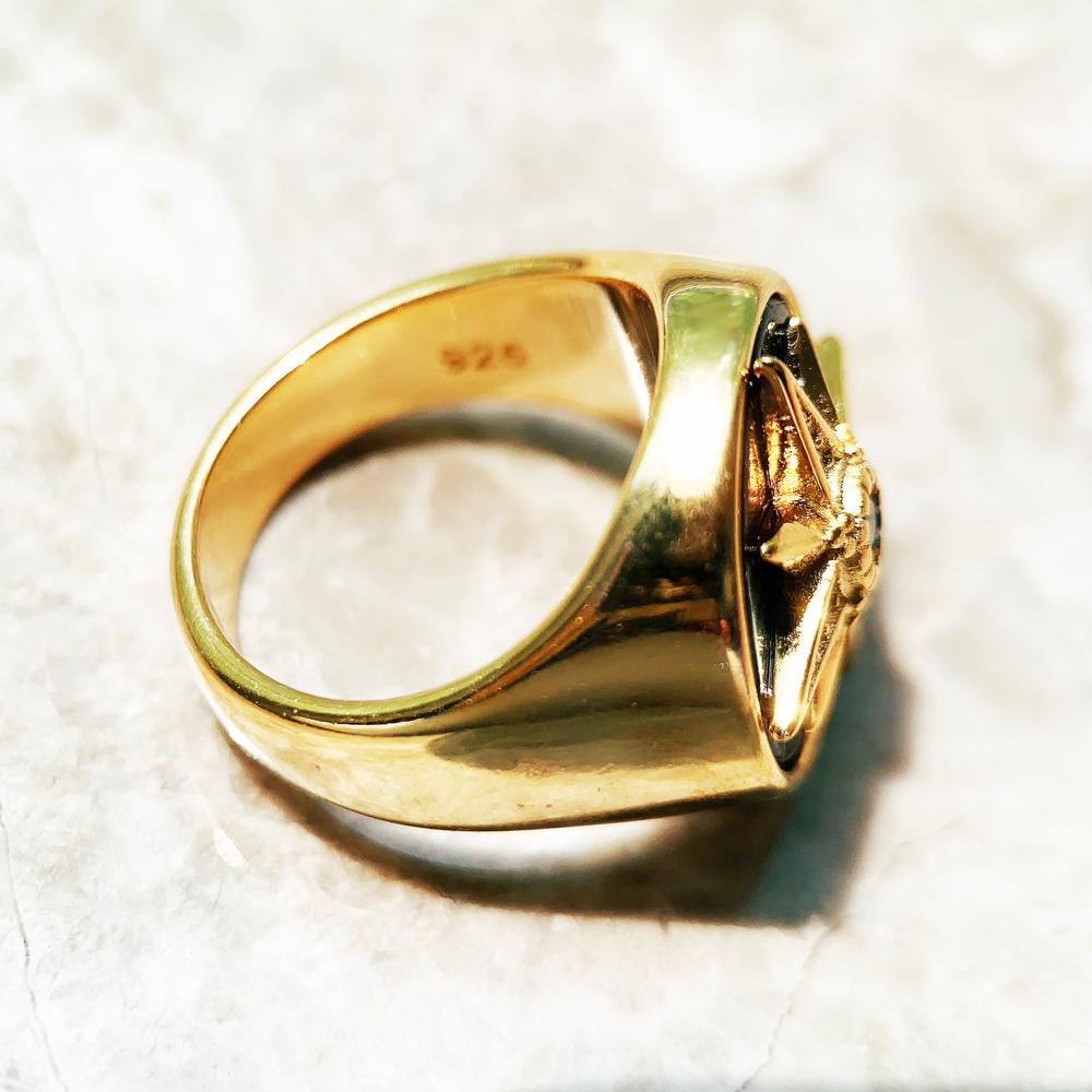 Golden Royalty Star With Stones Ring Europe Fine Jewerly For Women Autumn Lucky Gift In   Copper