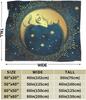 Golden Moon Star Blanket Soft Lightweight Throw Blankets Cozy Flannel Bed Throws for Sofa Couch Travel Home Room Bedroom Decor G