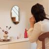 Muramatsu Kagami Store Mirror Wall Hanging Toilet Entrance Paste Mirror Oval Round Oval 27 X 39cm Wall Stickable Mirror Design Kagami Shape Oval