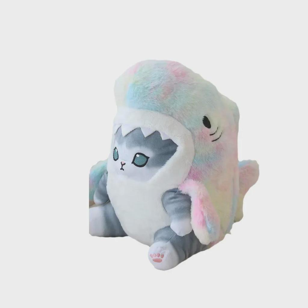 Adorable Shark-to-Cat Plush Toy: A Cute & Funny Sofa Pillow Decoration Doll