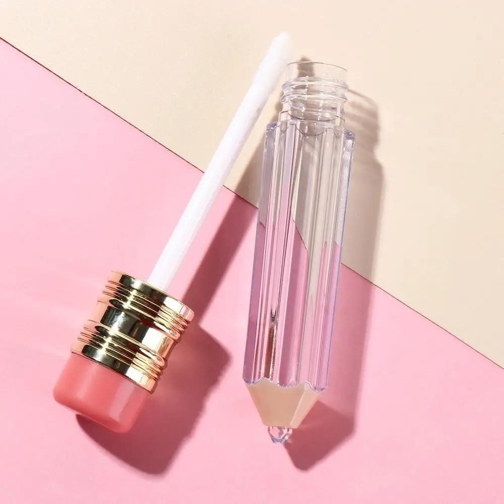 Transparent Refillable Bottles Pencil Shape Empty Plastic Bottles  for Lip Gloss Packing