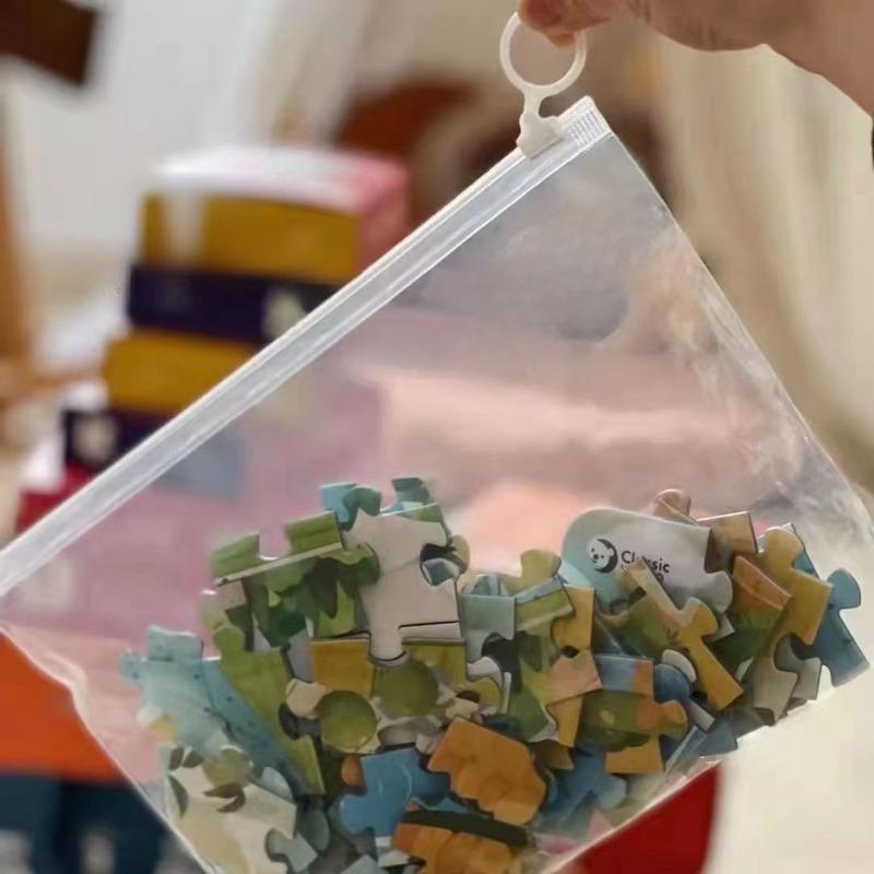 Strapazierfähige transparente Plastik-Reißverschlusstaschen mit Zuglaschen, Reise-Aufbewahrungstasche - Rechteckige Form, Aufbewahrungstasche für Bausteine