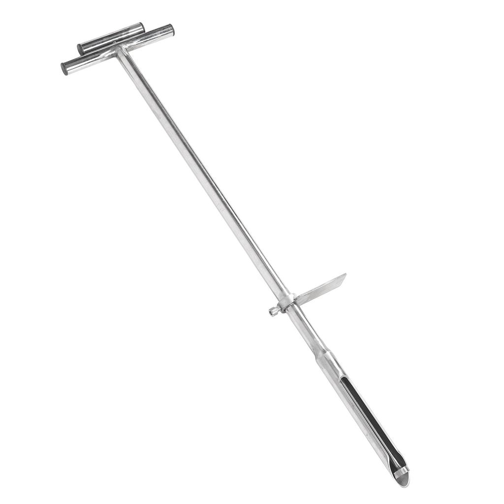 Soil Sampl Probe with Ejector Foot Pedal T Handle Soil Sampl Probe Rod Tool Set 40 Inches Stainless Steel Soil Sampling Tool for Soil Samplin