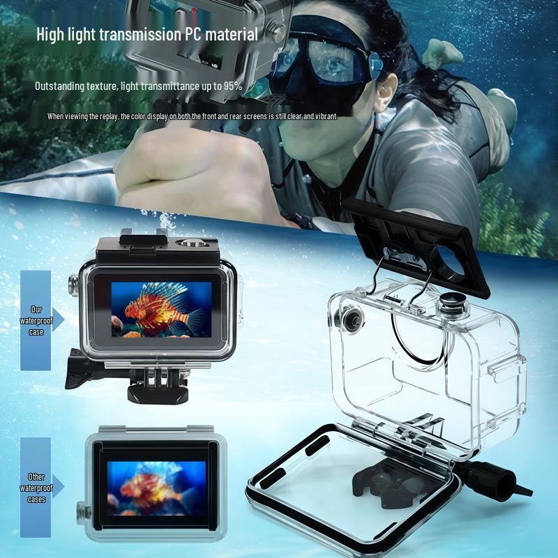 Caixa Estanque para Mergulho DJI Osmo Action 3/4/5 Pro para Câmera Esportiva.