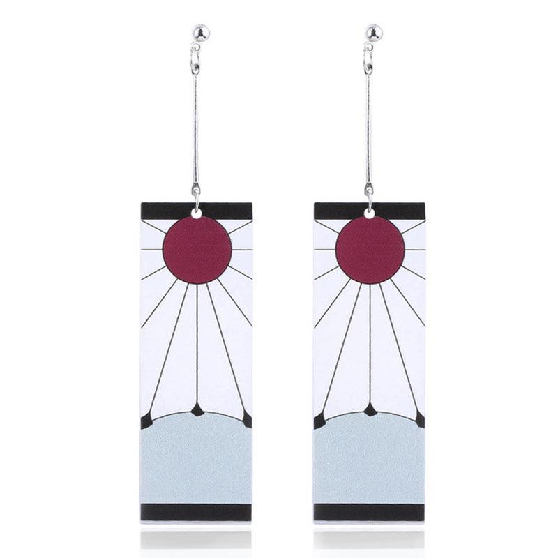 Drop Earrings Anime Acrylic Demon Slayer Kimetsu no Yaiba Blade of Ghost Earings For Women Men Tanjiro Earrings
