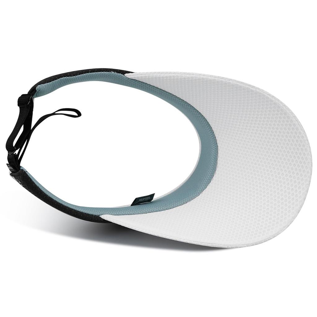 Croogo Sun Visor Large Brim UV Protection Sports Golf White Women's G-DSKD1