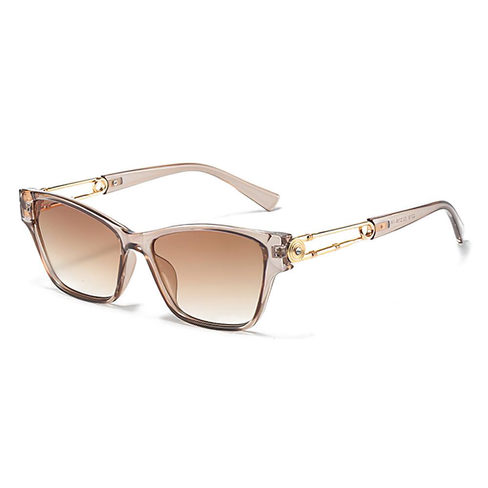 

Sunglasses Women High End Exquisite Brown Glasses With Metal Details Decorated In Modern Fashion Design Glasses Women