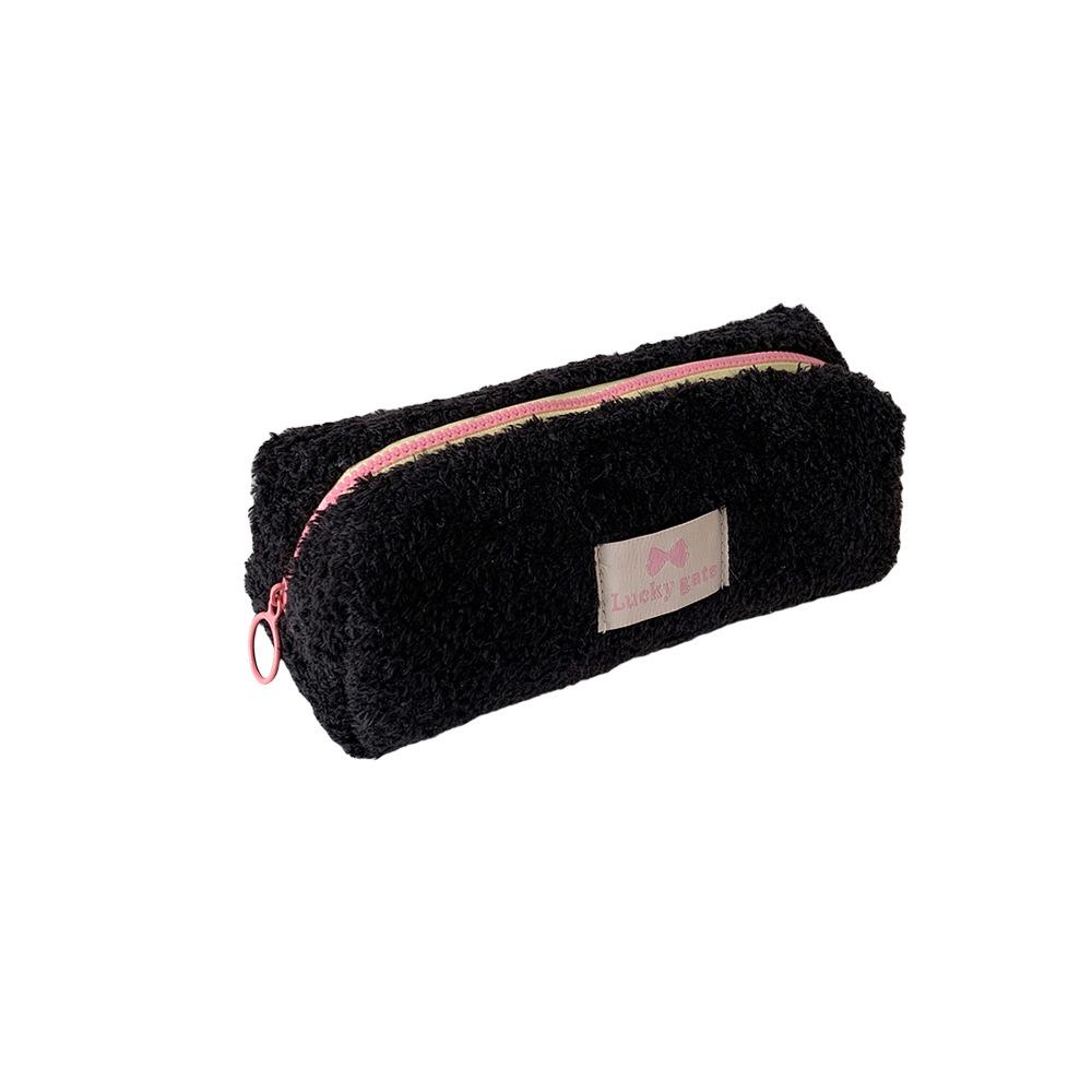 Winter Candy-colored Student Plush Pen Case Portable Stationery Storage Bag for Girls Korean-style Travel Makeup Bag and Toiletry Bag