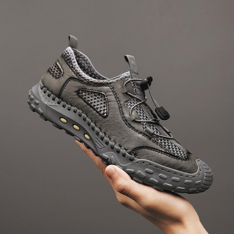 

Amazon summer large size hand-stitched foot cover casual shoes men s breathable and versatile never degummed mesh shoes 48 сірий колір