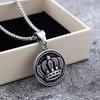 Unisex Retro Stainless Steel King Crown Pendant Necklace