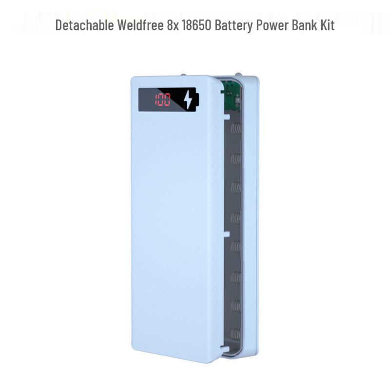 Detachable 8-Section 18650 Battery Charger with Digital Display DIY Kit