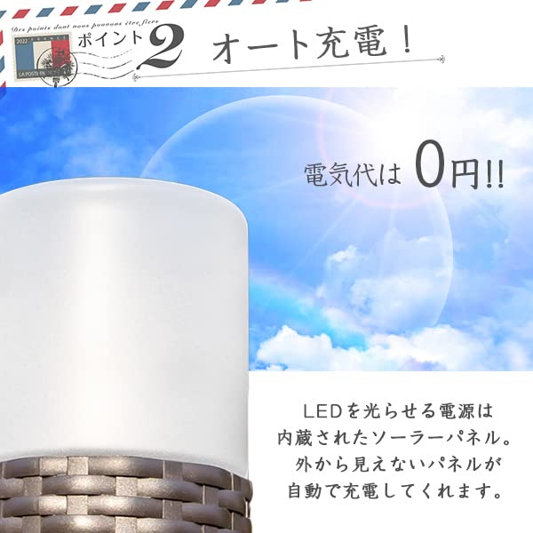 HAPPYJOINT Seine Solar Garden Light Outdoor Waterproof Tabletop Warm Color Glass