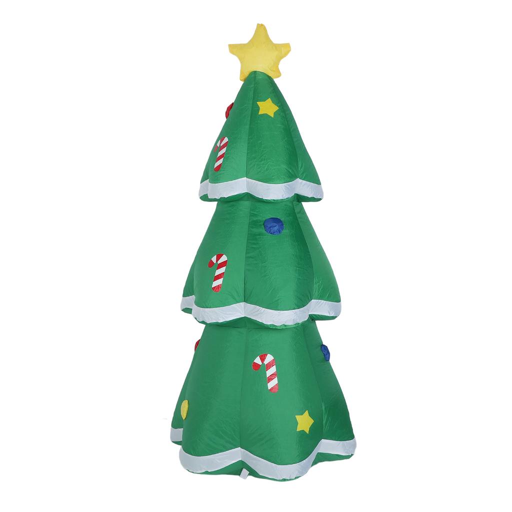 4.9FT Inflatable Xmas Tree LED Lighted 210T Polyester IP44 Water Resistant Blow Up Xmas Tree Yard